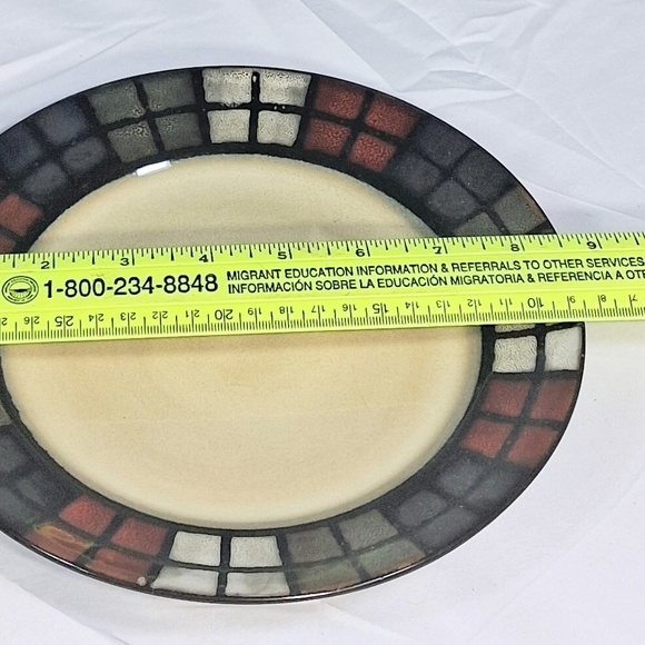 Set Of 2 Pfaltzgraff 8.5" Western Motif Geometric Pattern Salad/Bread Plates - Picture 4 of 8